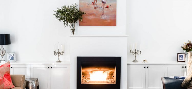 Built in gas fireplace