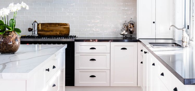 shaker style kitchen with large island bench