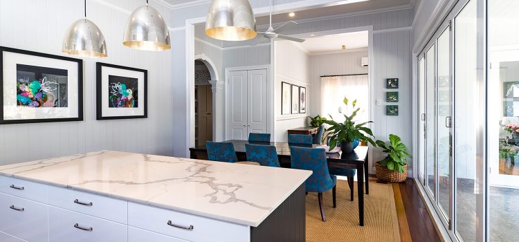 Feature pendant lights in Queensland Renovation