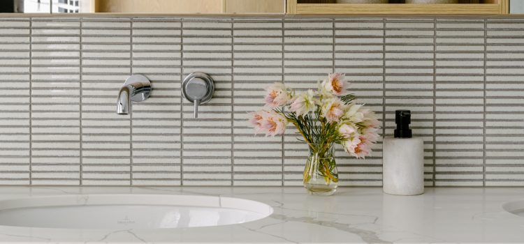 White and timber bathroom