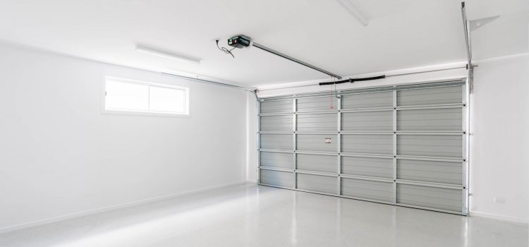 Garage with epoxy flooring