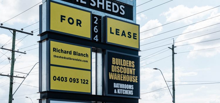 Commercial Signage the Sheds at Brendale