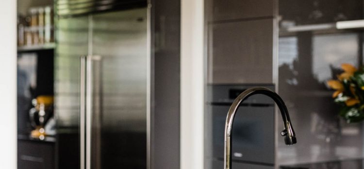 Dark Kitchen with Natural Stone