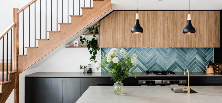 Modern Black, Green and Grey Kitchen