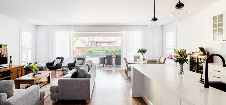 Living room and kitchen