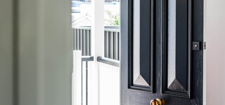 Beautiful black front door