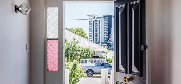Front Entry door with stainglass
